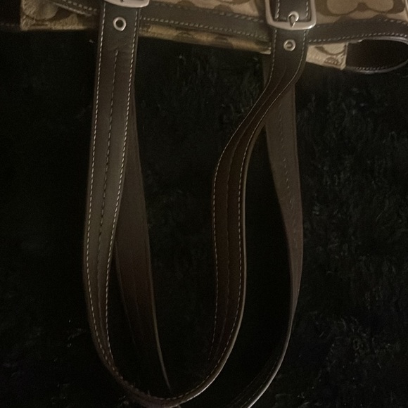 GENUINE COACH F12645 JAQUARD HAMPTON SHOULDER BAG Approx 10.5 inches tall - Picture 14 of 17